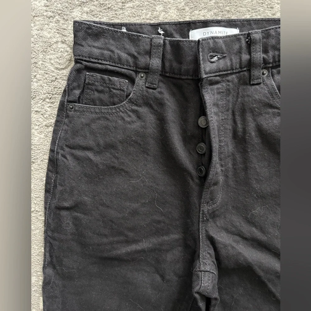 Size 25 Stylish Black Denim Jeans - Picture 2 of 5